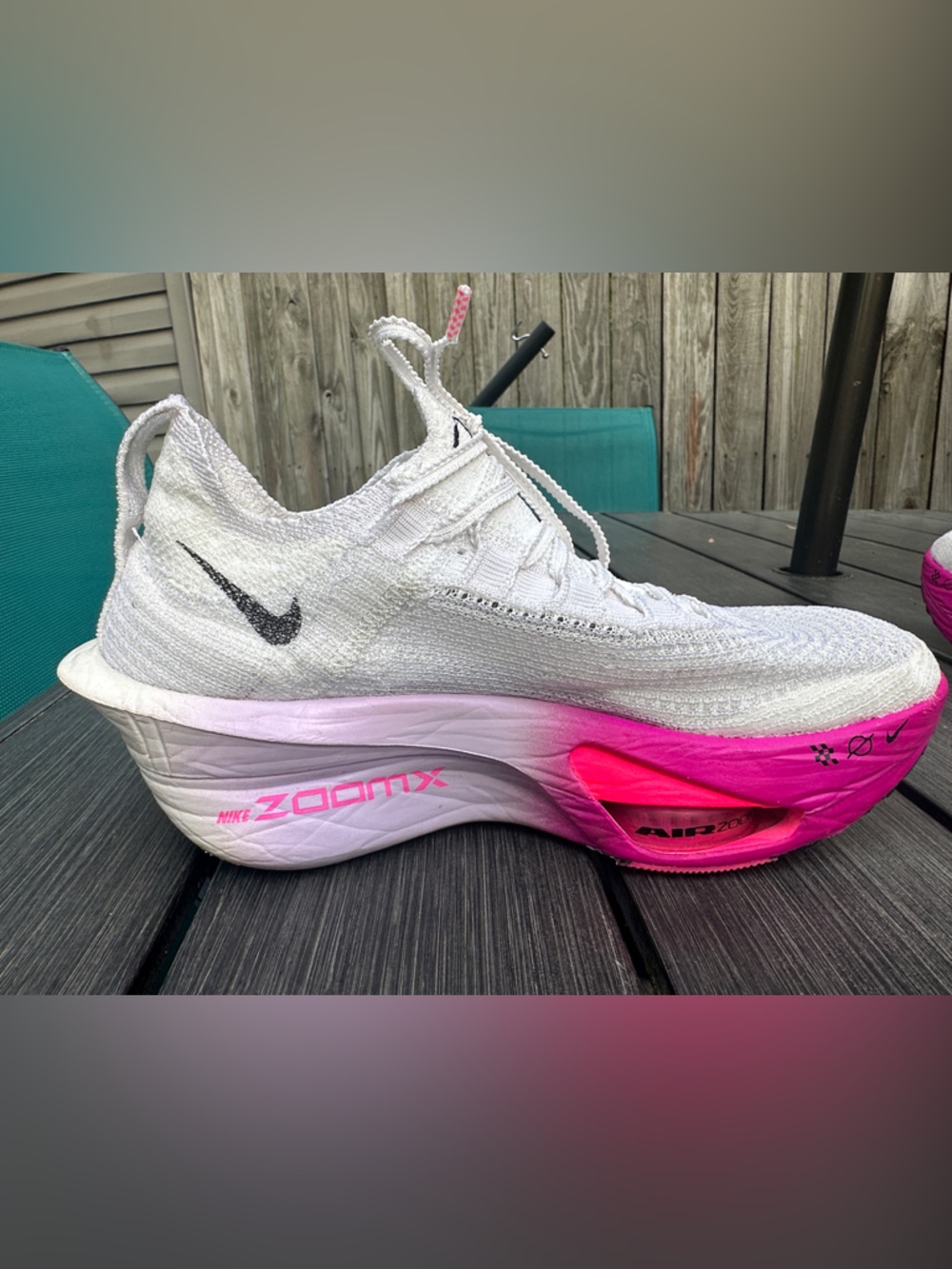 Nike Women’s White and Pink Alphafly 3
